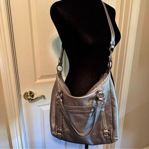 Vintage silver Coach purse.